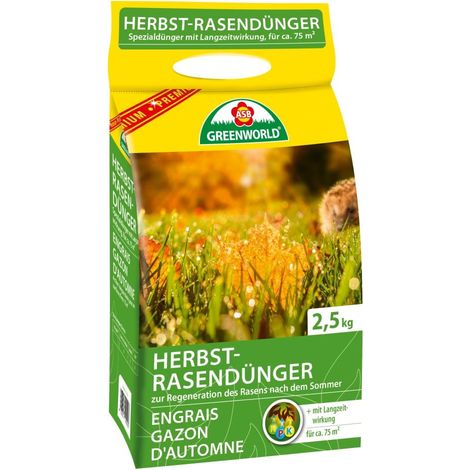 ASB Greenworld Herbst-Rasendünger 2,5 kg Dünger Rasen