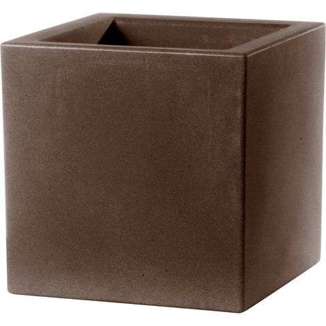 Vaso 50x50x50cm in Resina Tulli Schio Cubo Essential 50 Bronzo (1/4)