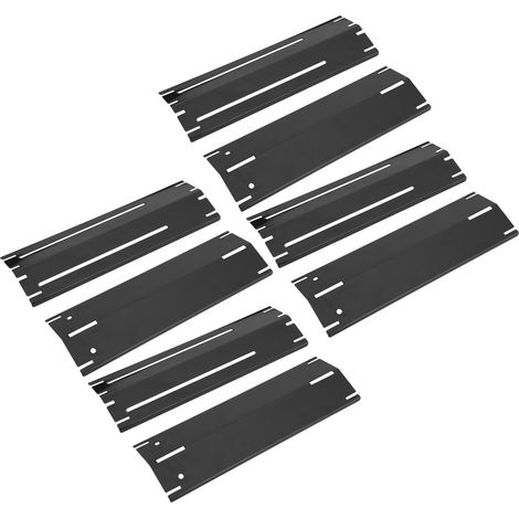 Ensemble de 4 plaques de protection thermique réglables en acier inoxydable pour four et barbecue à gaz, avec couvercles et tentes de chauffe (1/5)