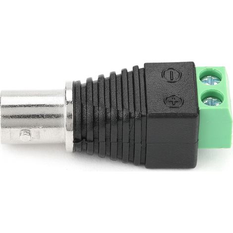 10 raccords BNC femelles verts pour câble coaxial, adaptateurs vidéo pour caméra CCTV et balun, lot de 10 (1/5)