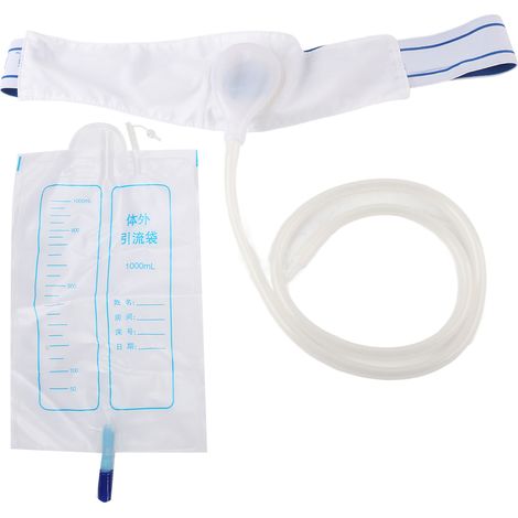 Pochette urinaire masculine réutilisable jour et nuit, pour patients alités, usage double, portable et discrète (1/5)