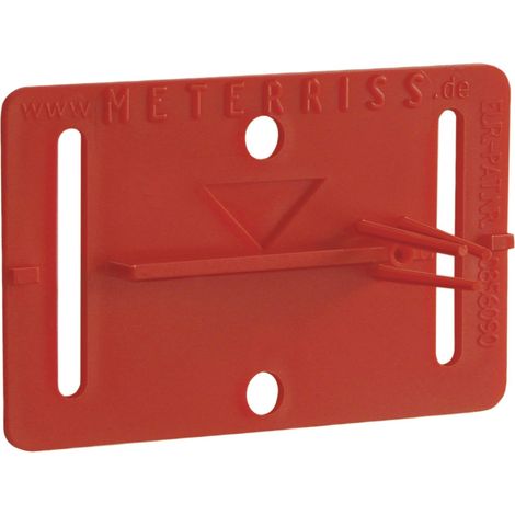 Meterriss-Plakette selbstklebend mit Pinsel Farbe rot