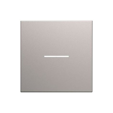 Enjoliveur 1 poste 2 modules gris titane pour interrupteur va-et-vient à voyant série Gallery HAGER (1/4)