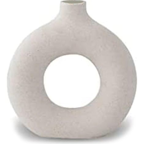 Donut Vase Modern Deko Handmade Vase Pampasgras Matt Keramik Wohnzimmer Deko Vasen Dekoration Und G (1/5)