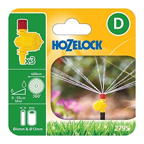 Irrigatore per microirrigazione regolabile a 360° (x3) HOZELOCK (1/4)