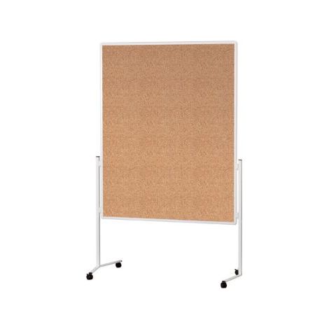 magnetoplan® Moderationswand Einteilig Naturkork-Weiß Besprechungswand (1/4)