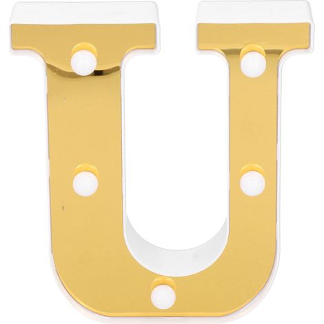 LED en forme de U dorée avec alphabet lumineux idéale pour (1/5)