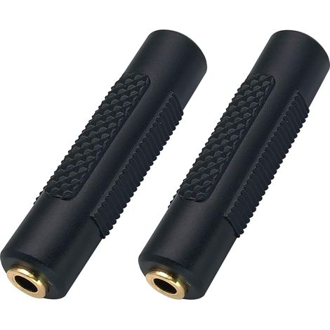 4 Pôles 3,5mm 1/4 Femelle à Femelle Connecteur Audio Stéréo Aux TRRS pour Écouteurs,Adaptateur Casque,Smartphone Compatible,Ordinateur Portable(2 Pack-3.5mm F/F) (1/5)