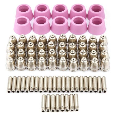 Kit de 80 pièces pour torche de découpe plasma AG60 SG55 : consommables (électrodes, buses, coupelles).