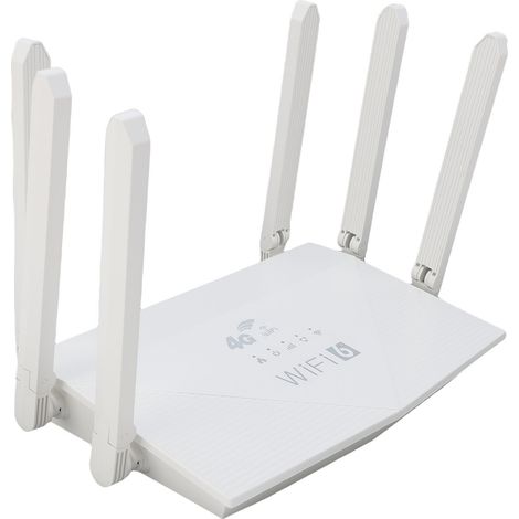 Routeur sans fil WiFi6 4G CPE LTE 300 Mbps avec 6 antennes et emplacement pour carte SIM (1/5)