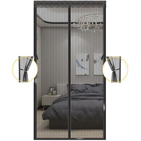Porte de moustiquaire magnétique, 90x200cm porte de balcon magnétique rideau anti - mouche non poreux, rideau anti - moustiquaire, porte moustiquaire, porte patio salon porte tournante (1/3)