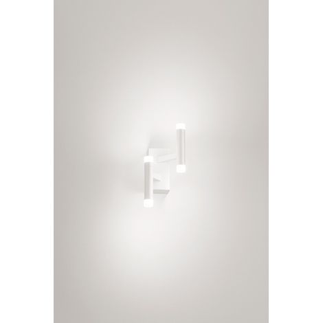 Applique Led En Métal Blanc Mat, Design Moderne Avec Diffuseur Satiné, 12W 3000K, Dimmable Pour Éclairage D'Intérieur - Marque Perenz Moderne (1/2)