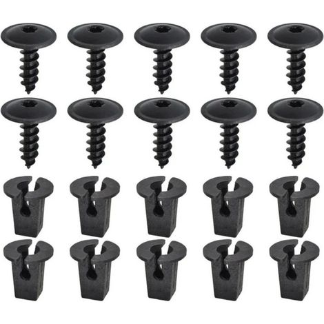 Set di clip di fissaggio per auto, 20 clip per carrozzeria, clip di fissaggio per paraurti, viti per parafanghi sottocofano, kit di sostituzione per clip di fissaggio a spinta per paraurti portiera au