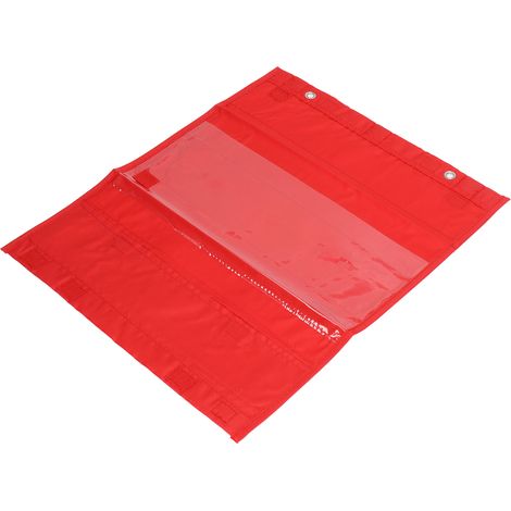 Tableau magnétique à pochettes pour élèves, 5 rangées de pochettes transparentes, pour l'emploi du temps, les activités scolaires à la maison, rouge. (1/5)