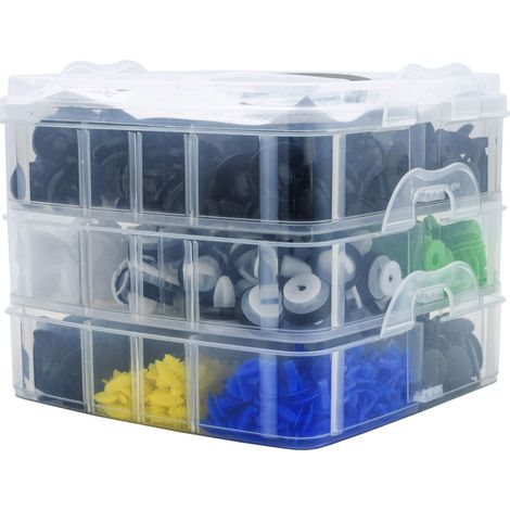 Set di perni, clip e perni per auto - 500 pezzi con strumenti di montaggio (1/5)