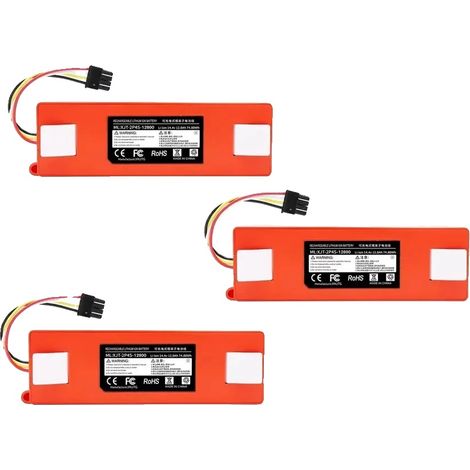 Aspirateur Robot Batterie, 12800mAh Rechargeable, Design Écologique, 3PCS, 14,4 V-b (1/2)