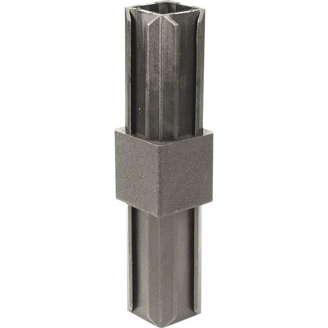Alberts 859824 Raccord XD pour tubes carres droit plastique, en noir 20 x 20 x 1,5 mm kit de 10