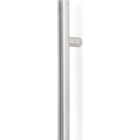 manillón tubular recto land. acero inoxidable. para puertas de paso - jandel acabado efecto inox dist. agujero 900