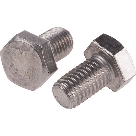 Rs Pro – Vis à tête hexagonale en acier inoxydable A2 304 brut – Longueur 20mm – M12 – Sachet de 25 vis pour applications résistantes à la corrosion