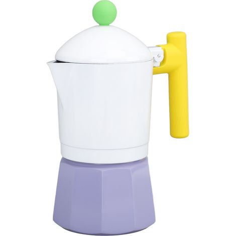 Cafetière Moka en Aluminium Italienne, Percolateur à Café pour Plaque de Cuisson, Usage Maison Bureau Voyage, Violet (1/5)