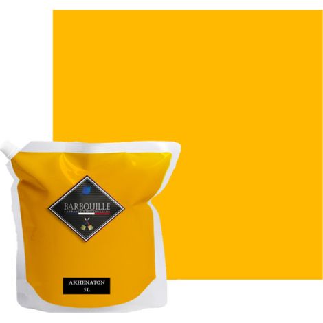 Peinture acrylique mat murs et plafonds 5L Jaune Akhenaton