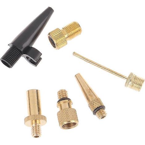 Adaptateurs de valve pour pompe à vélo de route/VTT, kit d'embouts de gonflage en cuivre, adaptateur Presta/Schrader pour chambre à air (1/5)
