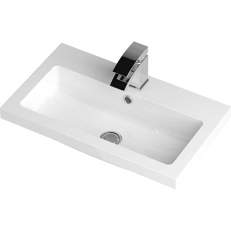 Nuie 600mm Compact Polymarble Basin with 1 Tap Hole - PMB313 (1/4)