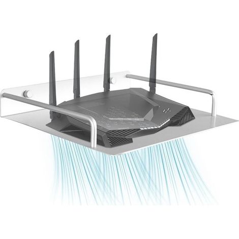 Supporto per router a parete, supporto per router wifi, a singolo strato, supporto per router wifi, router, wifi, bianco (1/5)