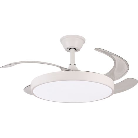 KORMAX ventilador techo plegable viento blanco , Ventilador de techo con aspas plegables Viento blanco de Kormax, una opción moderna y eficiente que combina ventilación e iluminaci (1/4)