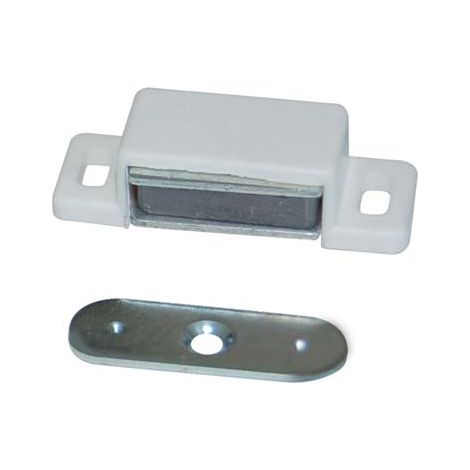 Cricchetto Magnetico Sportelli 306 Bianco 6 kg 48 mm H 15 mm 100 Pezzi