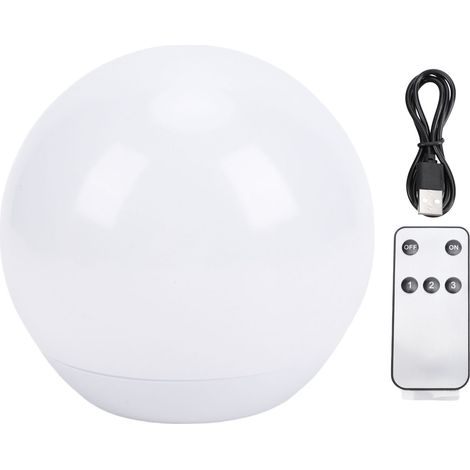 Lampe Globe LED sans fil Rechargeable avec télécommande, boule lumineuse décorative colorée, orbe lumineux pour la maison, décoration de jardin en plein air, fête (1/5)