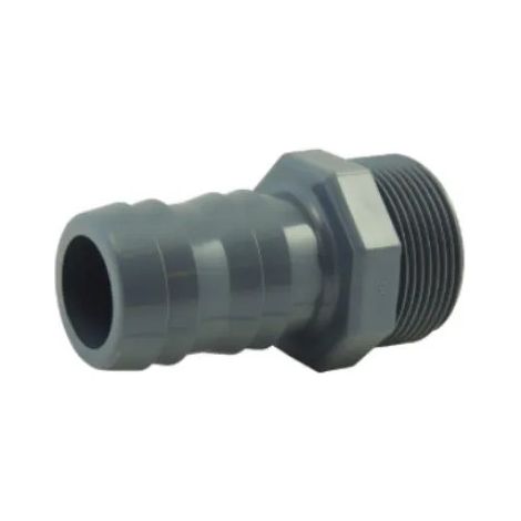 Douille cannelée PVC pression 25 mm, à visser mâle 20x27