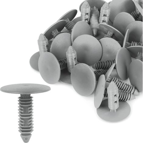 Rivets en Plastique Gris 40Pcs 8Mm Trou pour Voiture (1/5)