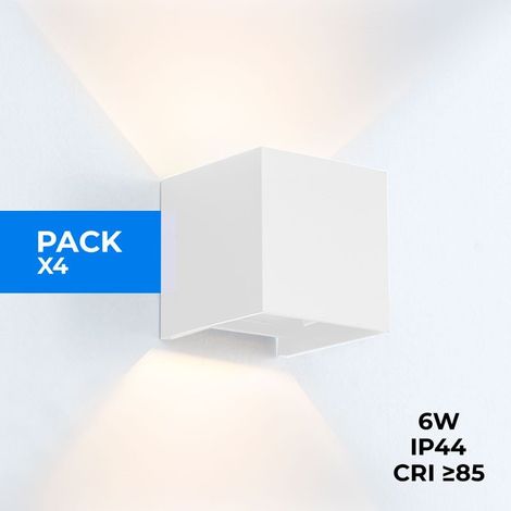 Pack De 4 Apliques De Pared "KURTIN" 6W Luz Up And Down