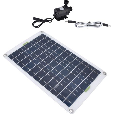 Kit de pompe à eau solaire, panneau 800 L/h, 12 V CC, silencieux, écologique, en plastique silicone durable, pour bassin et jardin. (1/5)