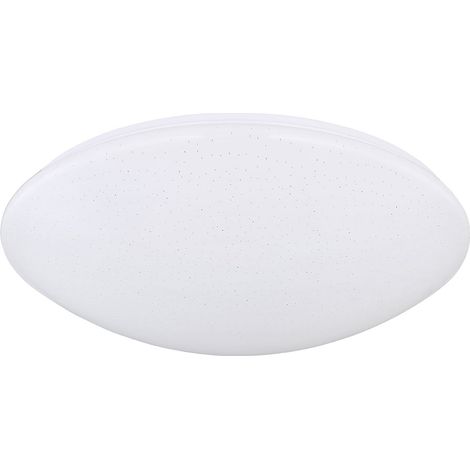 Plafonnier LED FONTI abat-jour acrylique effet étoile 24 watts blanc rond