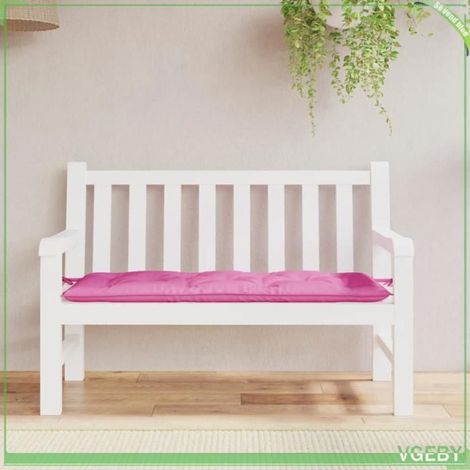 361600 Coussin de banc de jardin rose 120x50x7 cm tissu (1/5)