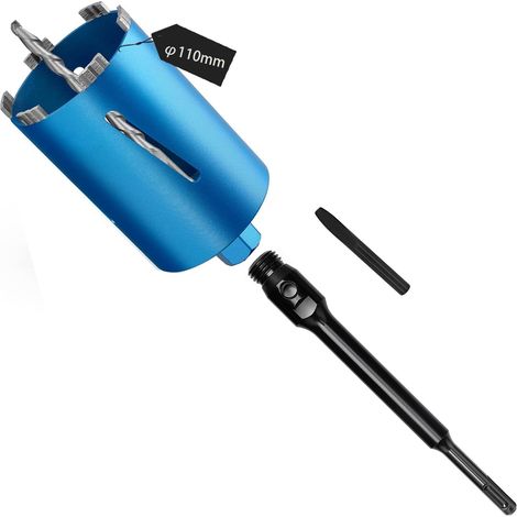 M22 Couronne de forage diamantée, Ø110mm Dosensenker pour carotteuse, 200mm couronne de forage humide/sèche avec Turbo, SDS-Plus Dosensenker diamanté pour marteau-piqueur, couronne de forage (1/5)