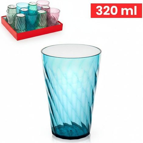 Set 12 Bicchieri / Calici in Plastica Hemax Sway 320 ml Assortito (1/4)