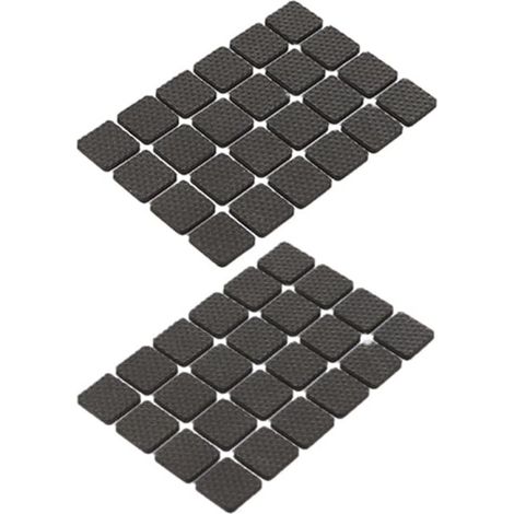Patins de chaise EVA 2,2x2,2 cm - 24 pièces par paquet - paquet de 5 - carré résistant aux rayures (1/3)