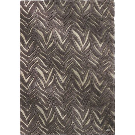 Tapis salon et chambre en viscose 190x290 gris rectangle fait main BALBOA (1/5)
