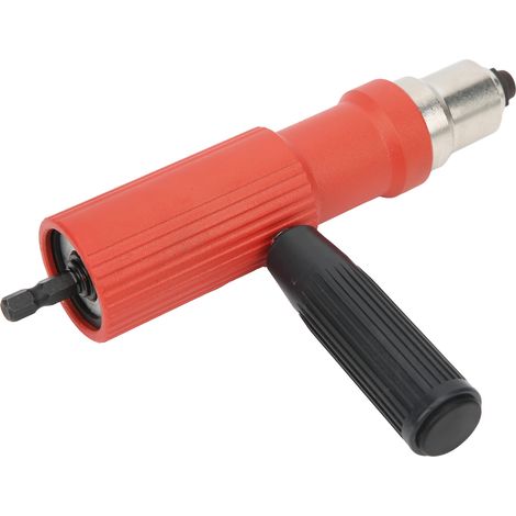Kit adaptateur pour riveteuse électrique, clé à poignée en métal dur, outils à main, rouge (1/5)