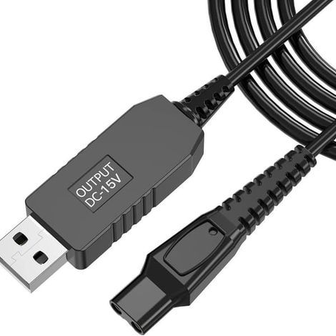 Câble de charge 15 V pour Philips séries 3000 et 5000, câble de charge USB pour Philips séries 3000, 5000 et 7000. (1/5)