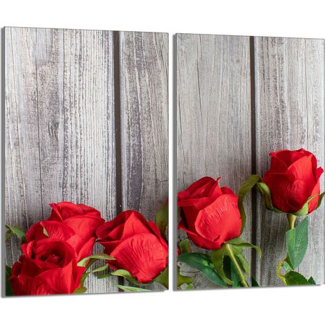 Protector de cristal para estufa 2x30x52 Rosas (1/5)