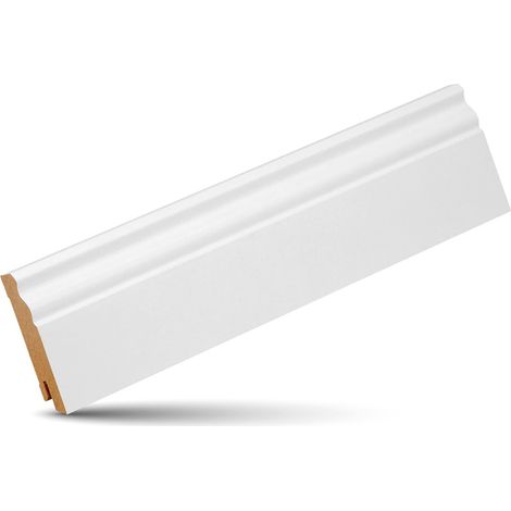 KGM Hamburger Sockelleiste Altberliner weiß MDF 19 x 70 mm 2,4 m