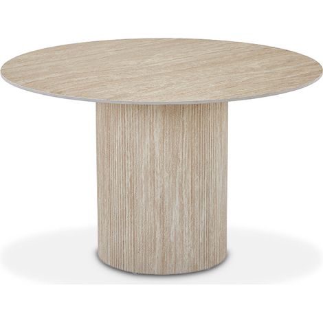 Mesa Redonda Petra Efecto Marmol 120cm. Comedor o Cocina, Cambria (1/3)