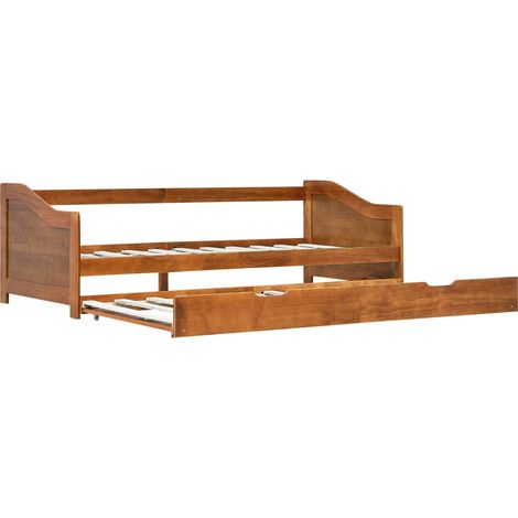 Maison Exclusive - Cadre de lit extensible sans matelas marron miel 90x200 cm