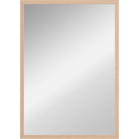 Pour salon, entrée, chambre ou salle de bain, miroir mural décoratif 50 x 70 cm au design rectangulaire (1/5)