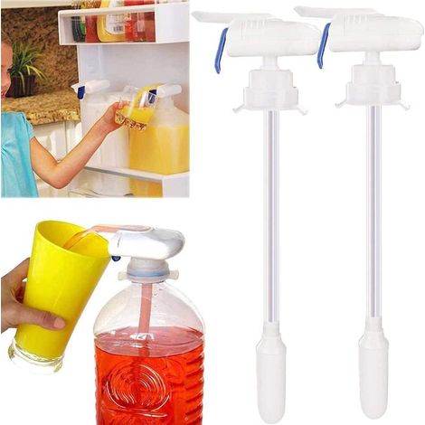 Juego de 2 dispensadores automáticos de bebidas y leche sin contacto, evitan derrames (tamaño grande).