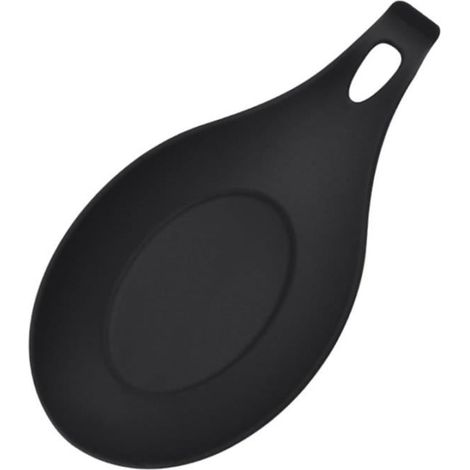 Porte-cuillère en silicone, repose-cuillère de cuisine en silicone - Grand porte-cuillère résistant à la chaleur, spatule Durable (1/4)